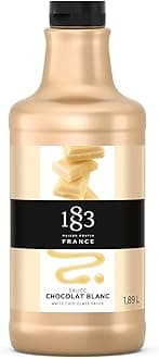 – 1883 Maison Routin White Chocolate Sauce 1.89L – Barista-Grade Beverage Base, Made in the French Alps, Perfect for Mochas, Lattes & Hot Chocolate, Vegetarian, Pump-Compatible Bottle
