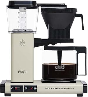 Moccamaster53805 KBG Select, Coffee Machines, Filter Coffee, Off-White, UK Plug, 1.25 Liters, KBG Select UK Plug