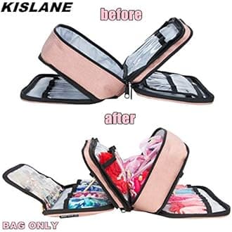 Baby Girl Hair Accessories Storage Bag, Soft Headbands Holder, Barrette, Bows, Hair Ties, Pins, Clips Storage Bag for Girls, Baby Mittens Storage Travel Bag with Multi-Compartment