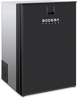 BODEGA COOLER 12V Refrigerator, 116.2 Quart RV Refrigerator with Freezer, Dual Modes RV Fridge with LED, Travel Compressor Refrigerator 12/24V DC for Boat, RV, Truck,