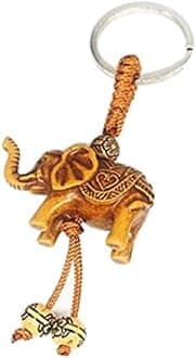 1 Pcs Lucky Elephant Keychains for Women Creative Resin Pendant Keychain Key Ring Chain Gift Hanging Decoration