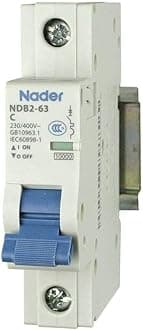 ASI AC Miniature Circuit Breaker - 1 Pole DIN Rail Mount 1 Amp 240 Volt Unit with Shock-Proof Terminations, Trip Curve C, L1 and Neutral Circuits (Pack of 1)