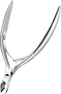 Cuticle Trimmer Nippers - Durable Cutter, Salon Toe Nail Clippers, Stainless Steel Remover Scissor, Pedicure Manicure Tools for Fingernails and Toenails