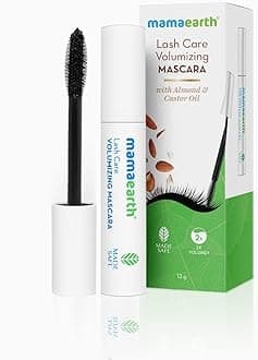 – Lash Care Volumizing Mascara with Castor Oil & Almond Oil for Thicker, Fuller Lashes – 13g | 2X Instant Volume, 12-Hour Long Stay, Water-Resistant & Nourishing | Safe for Sensitive Eyes