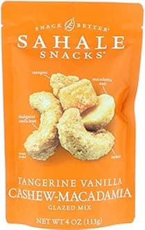 Sahale Snacks Glazed Mix,Tangerine Vanilla Cashew-Macadamia, 4 oz- pack of 4