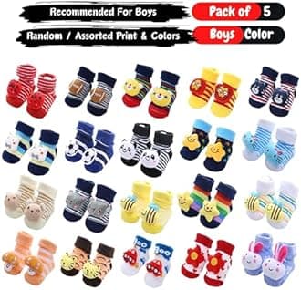 Kidbee Baby Organic Cotton Ankle Length Socks Cartoon (0-12 Months)