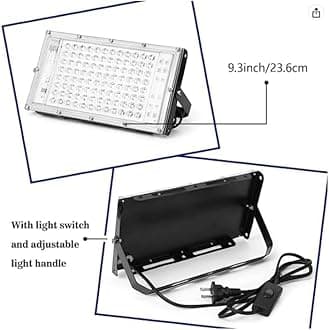 Caydo 50W LED UV Screen Printing Light with Light Stand and Black Fabric, Cable Tie, Exposure Unit for Screen Printing and Cyanotypes