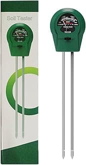 3-in-1 Soil pH Meter - Moisture, Light, and pH Tester for Garden, Lawn, Farm, Indoor & Outdoor Plant Care (Green)