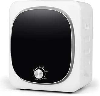 COSTWAY 4kg Mini Vented Tumble Dryer, 800W Compact Laundry Dyer with 5 Drying Modes, Stainless Steel Tub & Overheat Protection, Front Load Wall Mounted Stackable Tabletop Clothes Dryer Machine