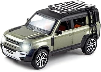 1/24 Scale Diecast Model Car Toy Collection for Land Rover Defender 110, Kids Gift,with Sound Light