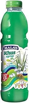 Mala's Khus Syrup Bottle, 750ML Bottle | Mixer for Fruit Shakes, Falooda, Mocktails, Cocktails, Drinks, Juices, Beverages