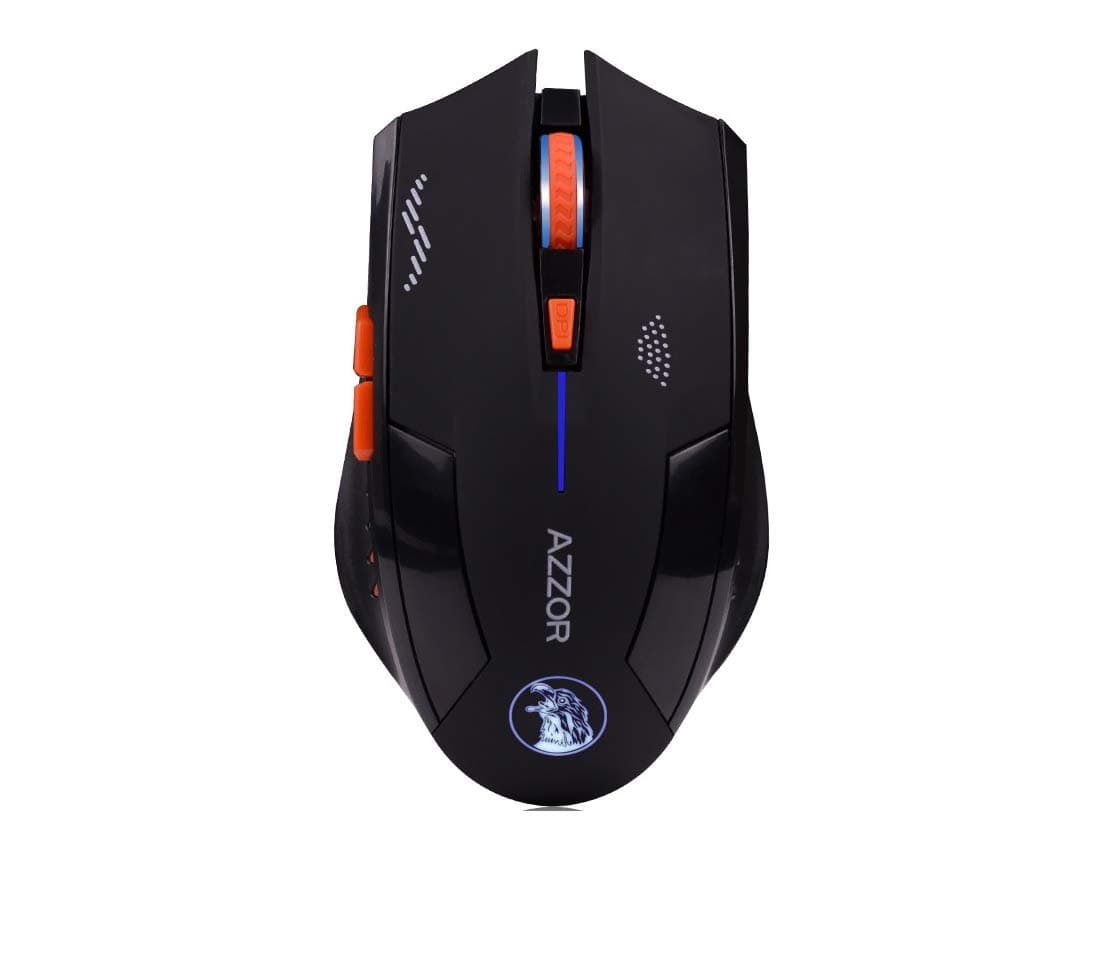 AZZOR Charged Silent Wireless Optical Mouse Mute Button Noiseless Gaming Mice 24