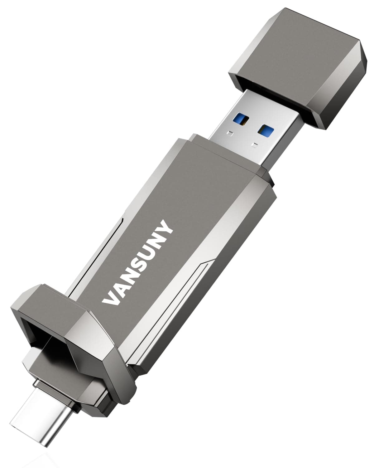 Vansuny - 1TB Solid State USB Drive up to 1000MB/s 3.2 Gen 2 Dual SSD USB A+ Type C Portable External SSD for Android Phone, Tablet, Laptop, MacBook PC