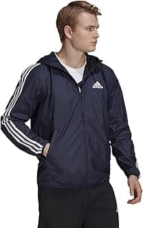 adidas Men's Essentials 3-Stripes Windbreaker