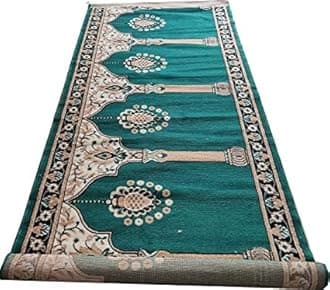 Janamaz Rolls for Masjid (Mosque) Prayer Carpet Any Religious Houses & Gallery Runner Carpet 4 x 18 Feet Color Green