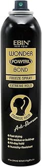 Wonder Ponytail Bond Freeze Spray Extreme Firm Hold - Coarse Hair 8oz/ 245ml | Long Lasting Hold, Frizz Control, Shine Enhancing, Fast-Drying, All-Day Hold, Natural Look