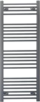 Myhomeware Anthracite Grey Heated Bathroom Towel Rail Radiator For Central Heating Elegant Designer In UK (550mm x 1200mm (h))