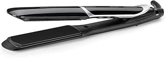 Sleek Control Hair Straightener For Women | Built-in 35mm Elongated Tourmaline Ceramic Plates | 6 Adjustable Heat Settings From 140-235°C | Removable Comb & Auto Shut Off | ST397SDE (Black)