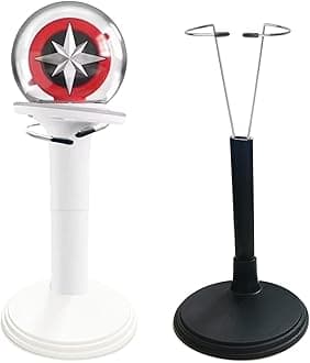 Stand Kpop, 5.5inch-1.9inch Lightstick Stand, Holder Compatible with Official Lightsticks 2-Piece Set Complicable with Stray Kids（1 Black and 1 White）