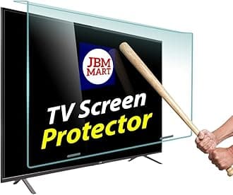 JBM MART 42 Inch TV Screen Protector - Tempered Glass Guard, 9H Hardness, Scratch resistance, Crystal Clear