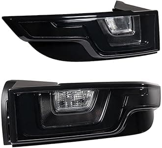 Tail Light Brake Replacement for Range Rover Evoque 2016-2018, Tail Lamp Assembly Land Rover Evoque Accessories Red/Amber/White Running DRL Turn Signal Reverse Lamp (Smoke/Clear Lens, LH+RH)