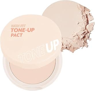 Compact - Skin Fit Tone Up Pact | Flawless Finish Powder with Aqua Sebum, Soft&Velvet Pressed Powder Compact, Smooth Pores&Fine Lines, Makeup Powder, Oil Control, Stocking Stuffers, 0.35 Oz