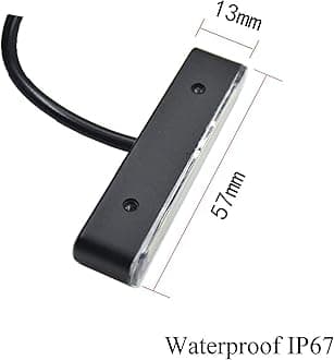 1Pcs 15 Red Leds Waterproof Motorcycle Led License Plate Light,Brake Stop Light,Tail Light,Trailer Light,Side Marker Light,Signal Warning Light for Motorcycle Scooter Bike ATV Car RV SUV