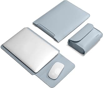 Laptop Sleeve Case for New MacBook Air M4/M3/M2 13.6"/Pro/Max A3240 A3113 A2442 Pro 14, 13.5 Surface 5/4/3/2/1, 14" Dell ASUS Acer Chromebook/HP Stream/IdeaPad, with Small Case, Blue