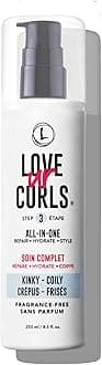 Fragrance Free All in One Curl Cream Styler for Kinky Coily Textured Hair, Repair, Define, Hydrate & Style with Shea Butter, 250mL