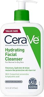 CeraVe Hydrating Face Wash | 16 Ounce | Daily Facial Cleanser for Dry Skin | Fragrance-Free (16 oz)