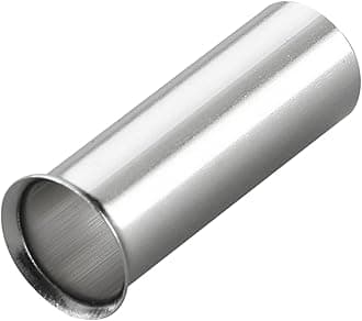 Baomain AWG 8 / 10mm² Long: 15mm (.591") Wire Copper Crimp Connector Non Insulated Ferrule Pin Cord End Terminal 100pcs