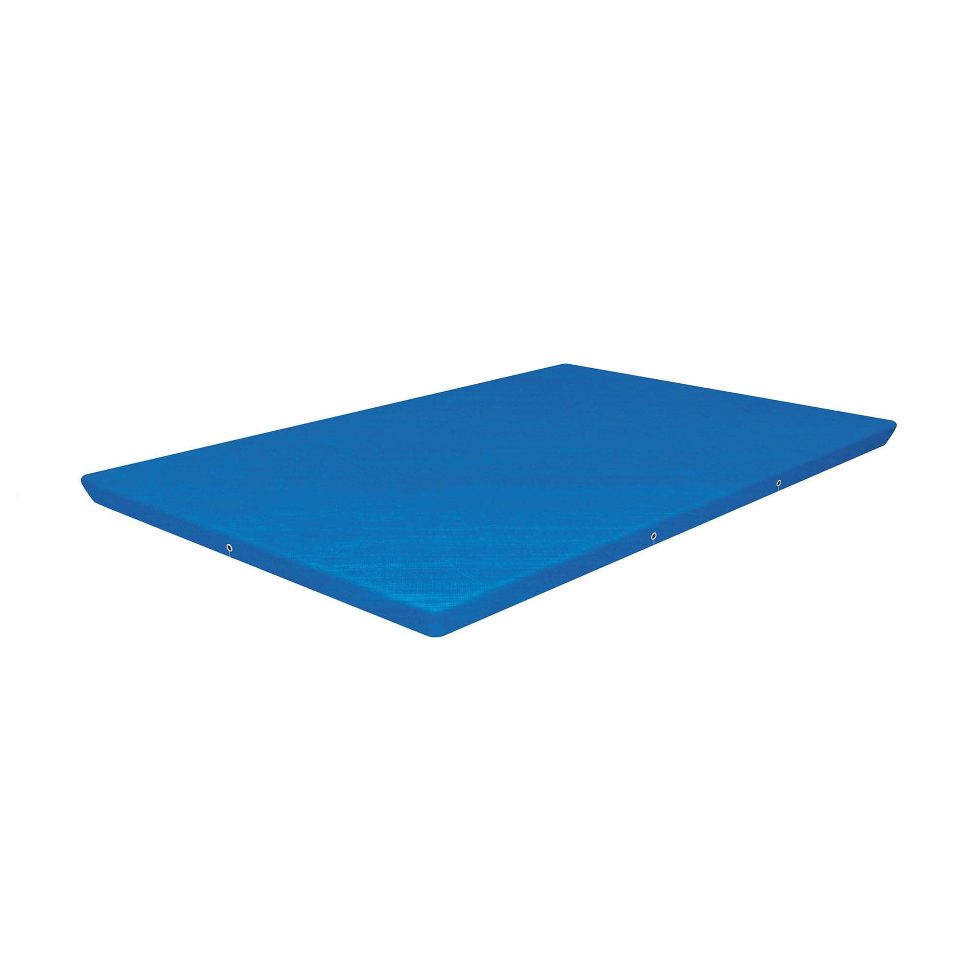 Bestway Flowclear Rectangular 9'10" x 6'7" Above Ground Pool Cover Compatible with Steel Pro Outdoor Swimming Pools with Drain Holes, Blue