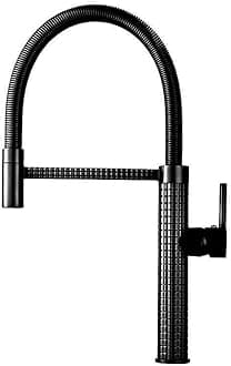 Gold Kitchen Faucet Single Handle Spring Faucet for Gray Sink Deck Mounted Matte Finish Water Tap