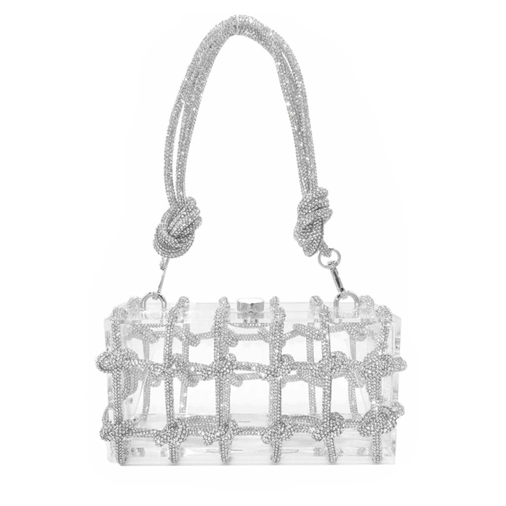 Rhinestone Clear Acrylic Clutch