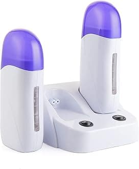 Electric Wax Heater Double Depilatory Roll Wax Warmer Waxing Warming Machine for Hair Removal Roll on Wax Heater for Men and Women