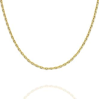 PAVOI Italian Solid 925 Sterling Silver, 22K Gold Plated Chain Necklaces | Snake, Square Box, Cable, Super Flex Curb, Miami Cuban and Rope Diamond-Cut Herringbone Necklace for Women and Men | MADE IN