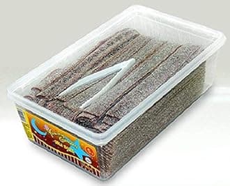 Fizzy Cola Flavour Brown Belts Retro Sour Sweets Halal Full TUB 1.480KG Approx