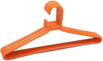 Plastic Clothes Hanger Set of 24 Clothes Hnager for Wardrobe Garments Hanging Orange