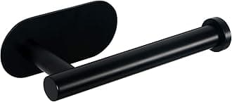 HouseAid Self Adhesive Toilet Paper Holder for Bathroom Stainless Steel Adhesive Toilet Roll Holder No Drilling Stick on Wall Matte Black