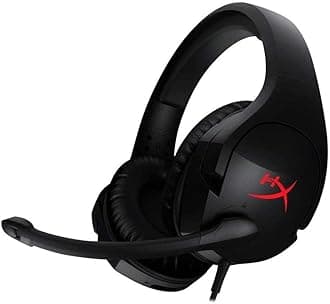 Cloud Stinger Gaming Headset Comfortable HyperX Signature Memory Foam, Swivel to Mute Noise Cancellation Microphone, Compatible with PC Headset Only HX HSCS BK/NA, black, Wired