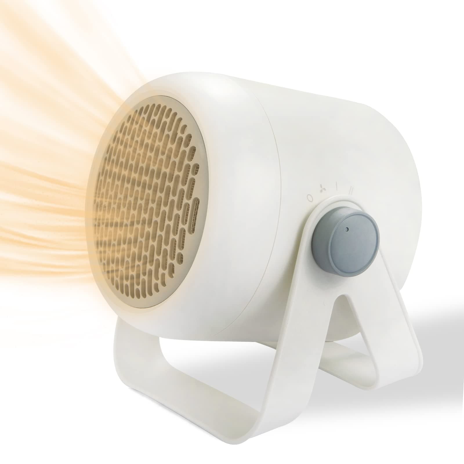 Portable Small space heater for indoor use, Fast Heating Ceramic 1000W mini personal Heater with Heating and Fan Modes for Room, Bedroom, Office and Indoor Use,White