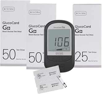 ARKRAY GlucoCard G+ Blood Glucose Monitor with 125 Strips + 25 Lancets