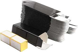 COSIDEA 50 PCS Empty Black Lip Gloss Boxes W28 xW28 xH89mm / W1.02xW1.02xH3.5 inch, Cosmetic Perfume/Mascara Box Packaging for Small Business Wholesale, small Kraft Paper Box Luxury Holder Wrapping