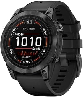 epix PRO Gen 2, 51mm Premium GPS smartwatch, AMOLED touchscreen, multisport, advanced health & training features, built-in flashlight, adventure watch with up to 31 days battery life, Black