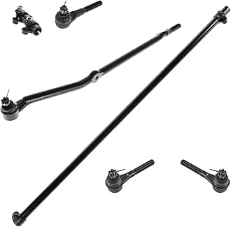 TRQ 6 Piece Kit Inner Outer Tie Rod End Drag Link Adjusting Sleeve for Jeep XJ MJ