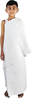 Ihram Ehram Ahram for Babies Toddlers and Kids, Stitched Ihram Dress Ready to Wear (Toddler Size 14 Inch Lenght Belly Button to Ankle)