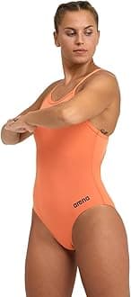 ARENA Women's Team Solid Light Drop Back One Piece Athletic, Quick Drying, Chlorine Resistant Swimsuit for Ladies