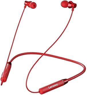 Lenovo HE05 Neckband Bluetooth Headset-Red
