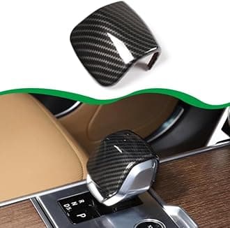 HAPPYHORSE Car Gear Shift Knob Head Cover Trim Compatible with Land Rover Range Rover Sport/Vogue，VELAR/Discovery 5 Gear Shift Knob Head Protective Cover Decoration (Carbon Fiber Grain)