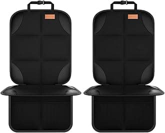 Smart eLf 1680D Material Child Seat Protection Mat, Anti-Slip, Waterproof, Car Seat Protector, Seat Protector (Set of 2), Car Accessories, Storage, Pockets, etc